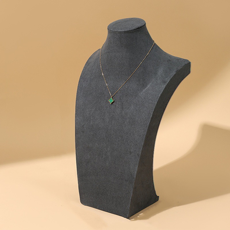 Custom Jewelry Necklace Display Stand with Durable PU Leather Light Weight and Portable Design