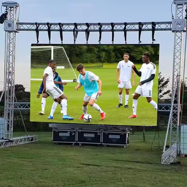 Наружный алюминиевый экранированный футбольный стадион водонепроницаемый полный цветный светодиодный дисплей аренда P4.81