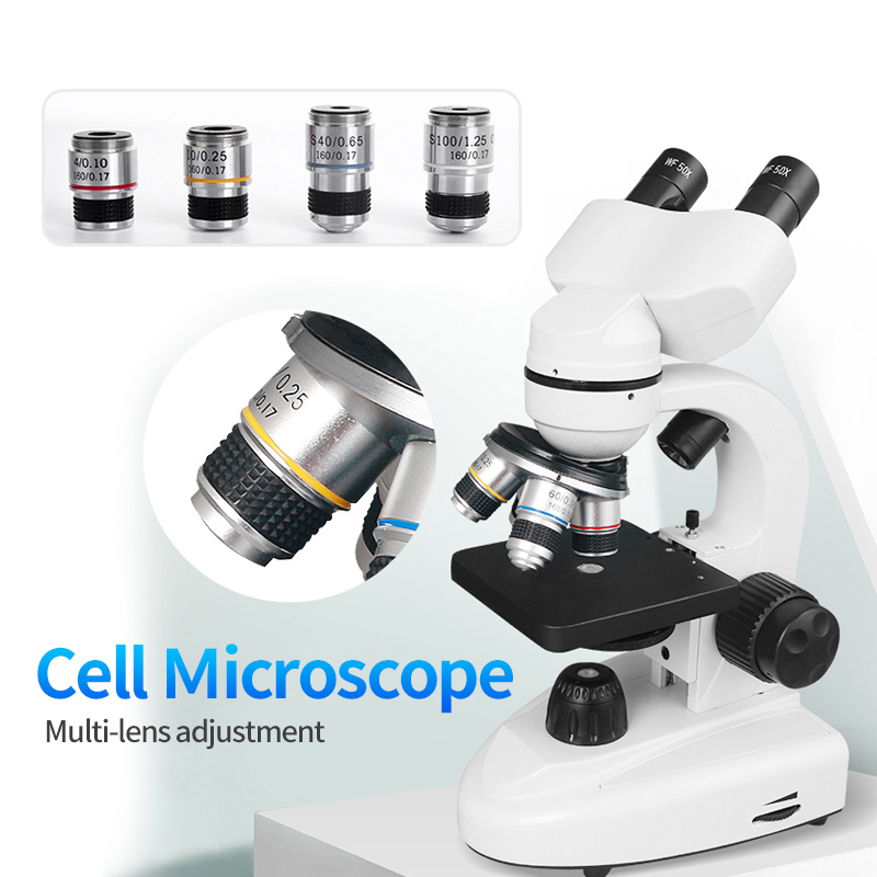 CenLee 15000X Digital Laboratory Compound Microscope Biological HD Wide-Field 10X 50X Eyepieces 360 Rotatable Head Binocular