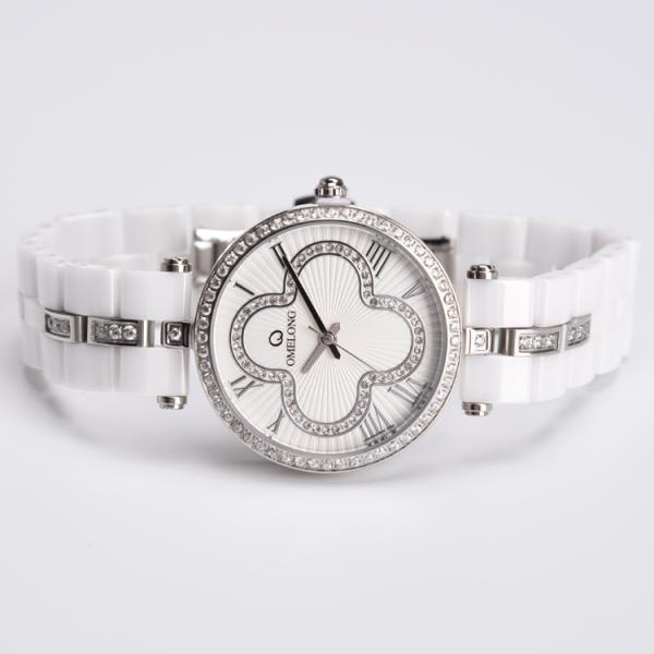 Prenda impermeable de cerámica del reloj del cuarzo del cristal de zafiro con China/Japón Movt