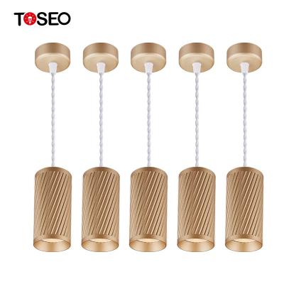 Luz GU10 60xH130mm luxuosos do pendente do teto dos candelabros do diodo emissor de luz de Champagne Gold
