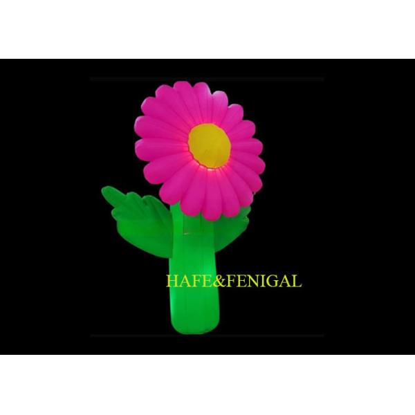 Customized Giant Inflatable Flowers Sculpture With Light For Events Decoration