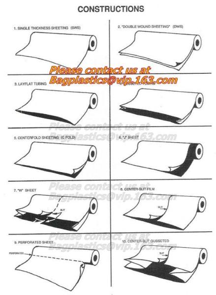 Poly tubing with customer printing and anti static tube film, gusset poly tubing on roll