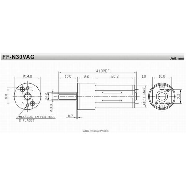 шестерня точности андХигх мотора шестерни ДК мотора коробки передач металла 2.5В/6В/12В 14мм малошумная