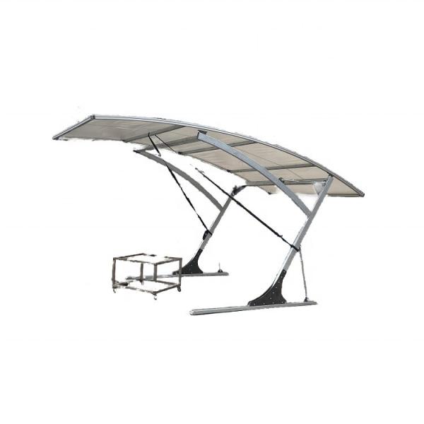 Foldable Car Garage Canopy Solar Curved Structure Frame Awning for S/M/L/XL Vehicles