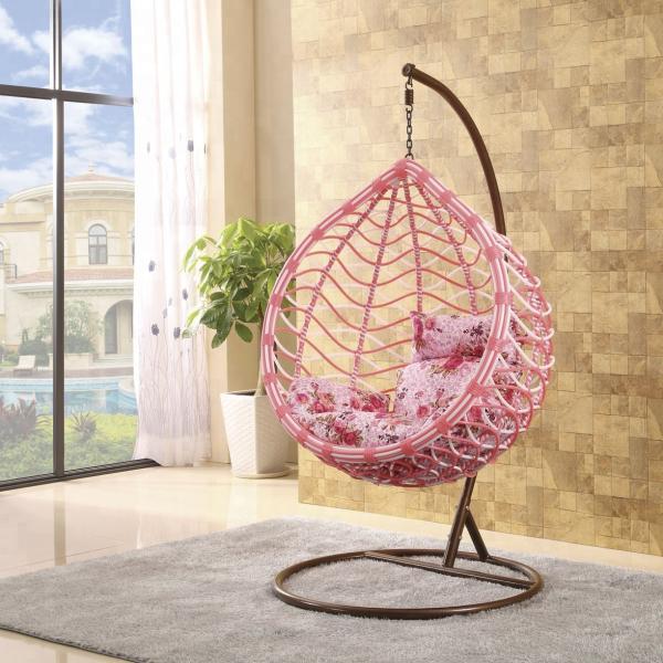 Mail Packing Garden Swing Chair with Cushions PE Rattan Wicker Single Hanging Chair