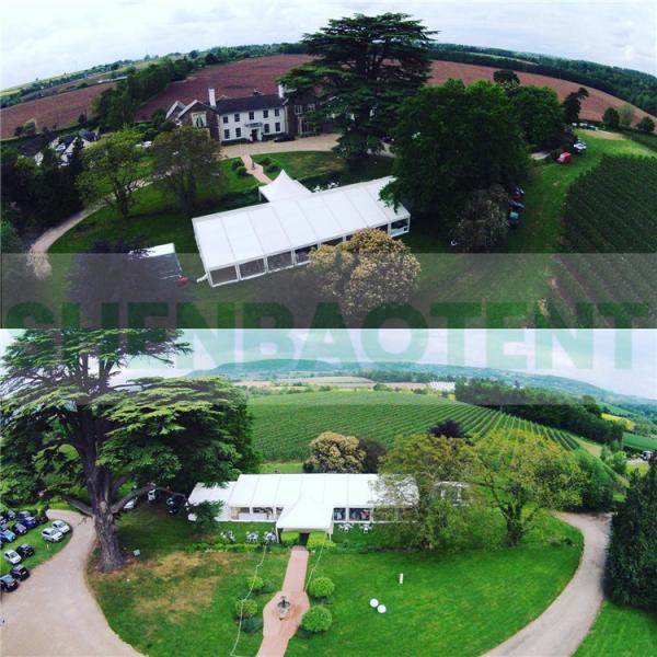 Garden Marquee Tent , 200 Seats Luxury Wedding Tent Outdoor Wedding Celebrations