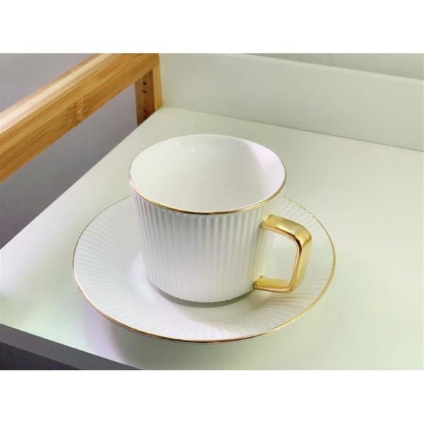 Европейский стиль Striped керамический набор послеполуденного чая кофейной чашки с набор поддонников чашек чаем кофе ложки и поддонника керамический