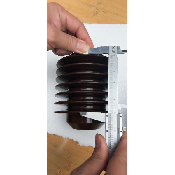 Brown Epoxy Resin Medium Voltage Outdoor Support Insulators with 175mm Length
