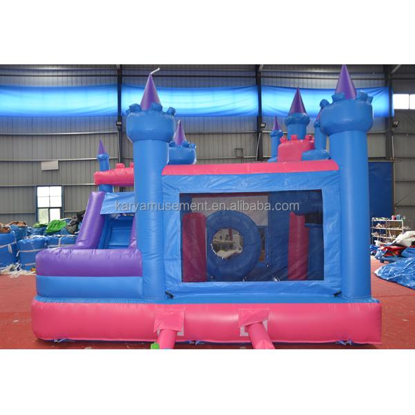 Features PORTABLE Children Naughty Castle Inflatable Bounce House with Slide and Pool