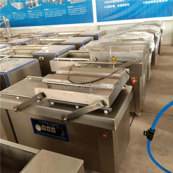 Consumption Full Stainless Steel Double Vacuum Chamber Packing Machine for Food Shops