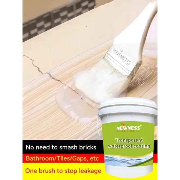 Grey Stucco Exterior Wall Waterproof Paint with Acrylic Material and Transparent Finish