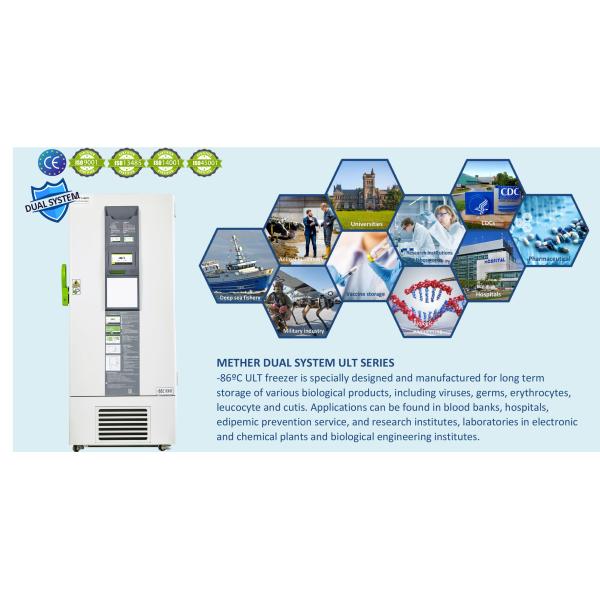congélateur médical de refroidissement de réfrigérateur de la température de 838L MDF-86 V-D Series Ultra Low double