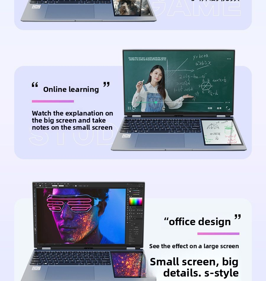 Aether Customizable 15.6Inch 7Inch Touch Screen Student Laptop Intel Celeron QuadCore SSD DDR4 Win 10 11 English IPS Camera