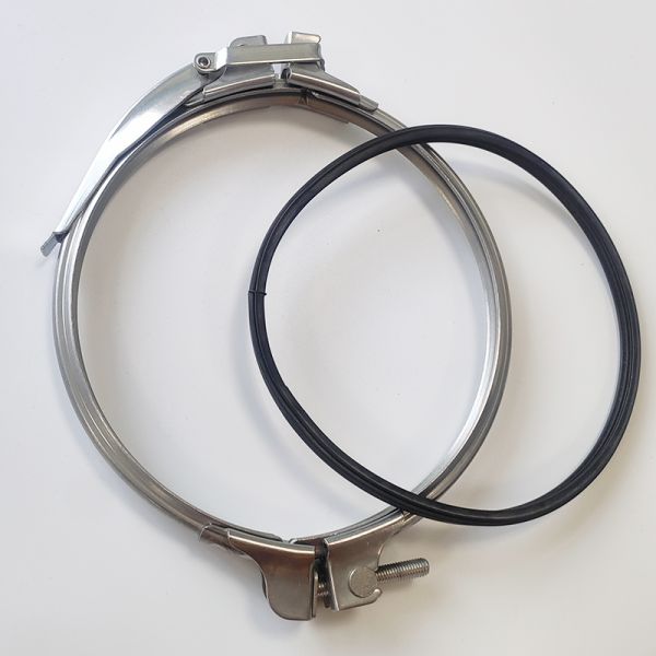 304 Stainless Steel Fast Pull Ring Tube Clamp U Shaped Seal Quick Connector Pipe Clamp