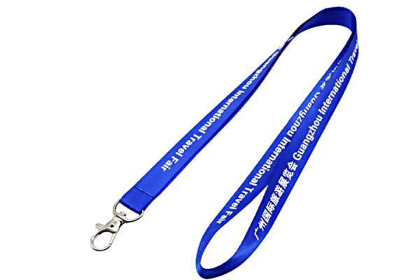 Light Weight Custom Cotton Lanyards Screen Printing Logos Premium Raw Polyesters