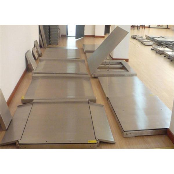 Stainless Steel Industrial Floor Scale 5 Ton Max Capacity With Integrated Ramps