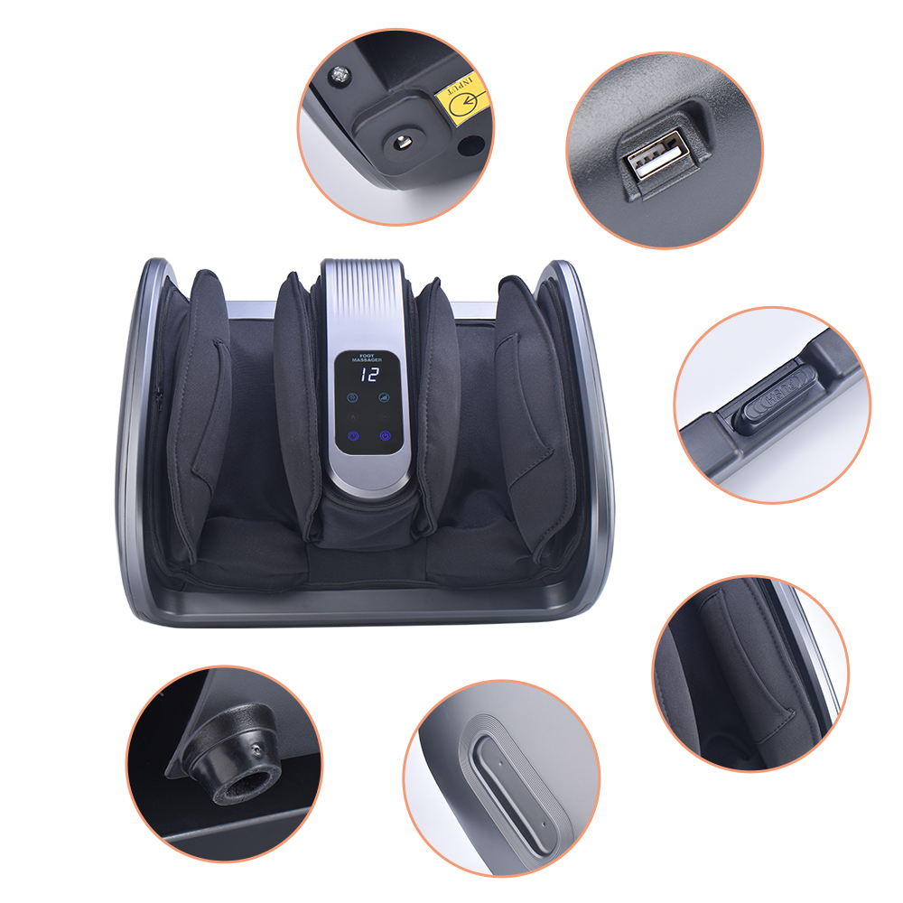 Portable Foot Massager Machine Shiatsu Vibration Electric Heated Foot Massager