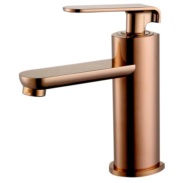 Wall Mounted Bathroom Brushed Gold Brass Basin Mixer with Rotatable Sprayer Water Tap