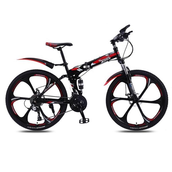 Bicycle personnalisé en acier au carbone à suspension complète Vélo de montagne 26  Taille de roue Poids brut 19-25KG