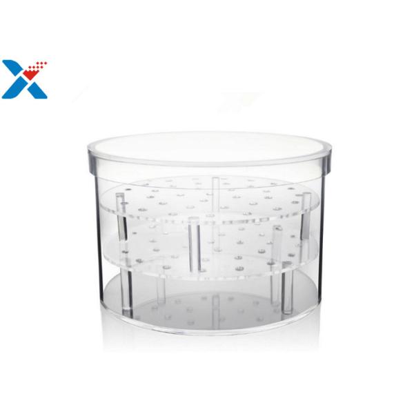 Acrylic Flower Box Clear Waterproof 25 Holes Round Shape For Gift