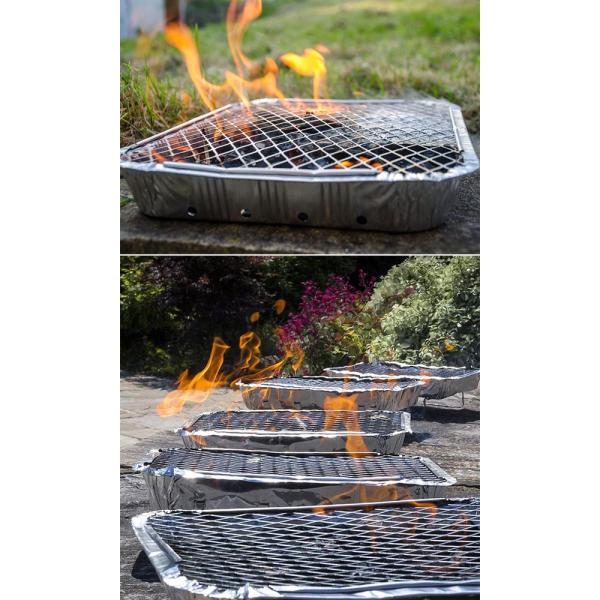 Домашний одноразовый угольный алюминиевый фольга коробка гриль