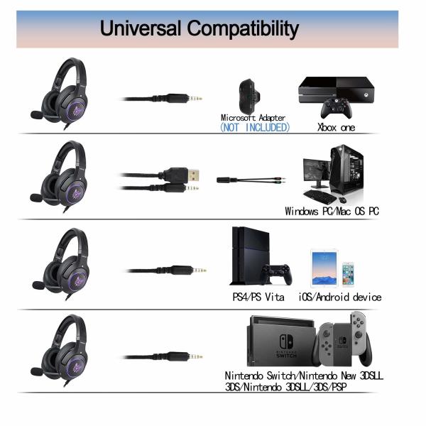 PS4 DC5V 50mm 2.2m Onikuma K9 Gaming Headset With Mic