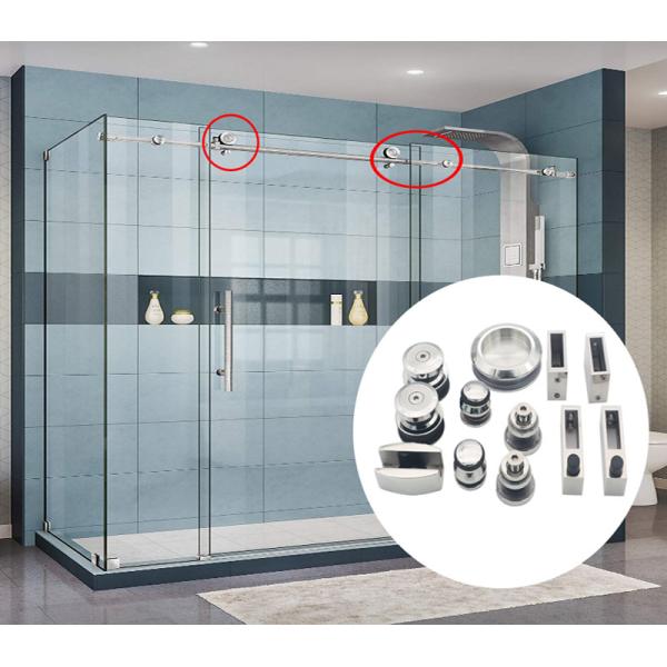 10-12mm Thick Safe Glass Double Door Sliding Door for Office Shower Room Accessories