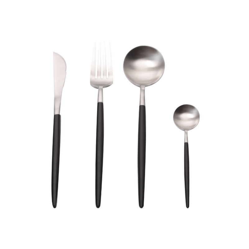 Flatware кухни 4 частей SGS устанавливает ложку 18/8 и вилку нержавеющей стали покрытые золотом