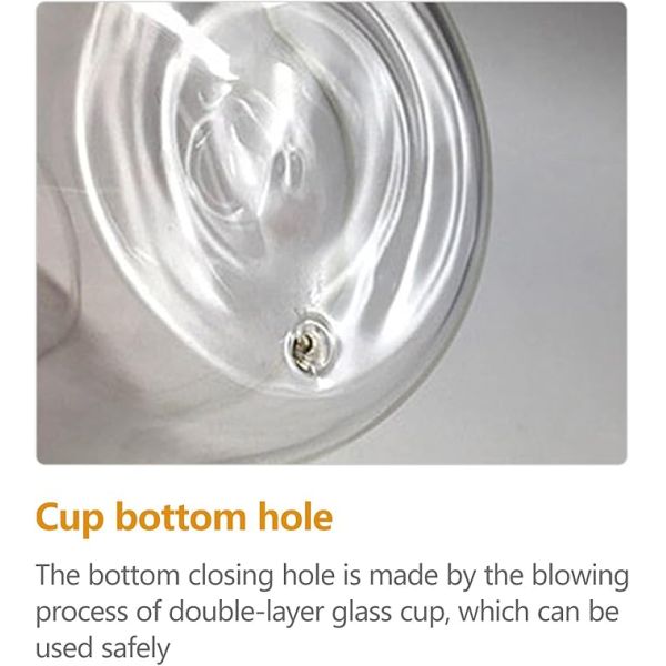 Borosilicate Glass Double Walled Coffee Mug Heat Resistant Glass Coffee Cup With Handle