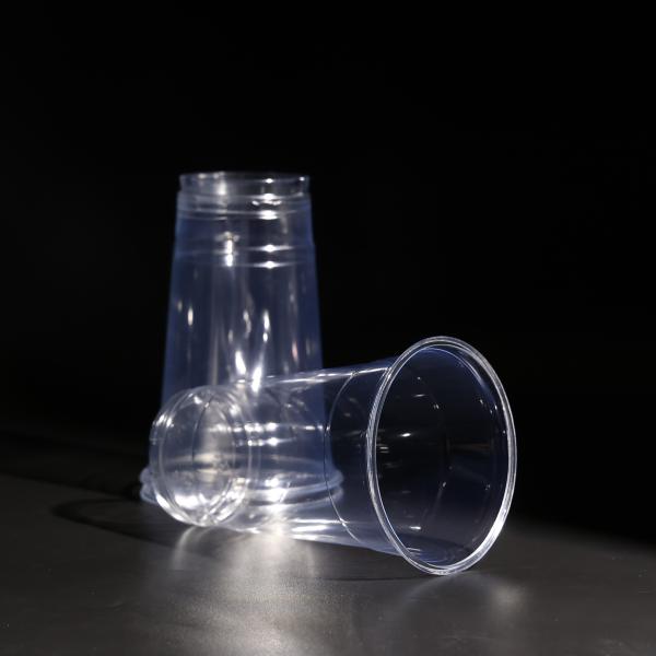 Copo de chá de bolhas PET de plástico transparente livre de BPA para bebidas frias