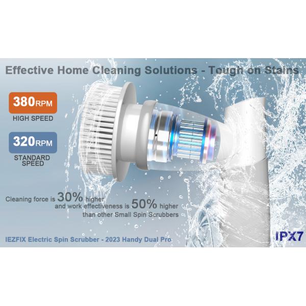 Multifunctional Hand Free 9 In 1 Electric Washing Cleaning Brush With USB Charging