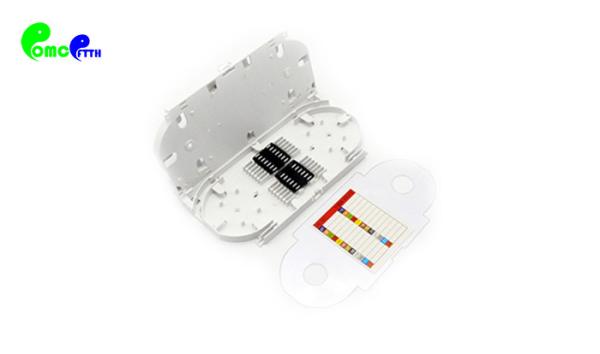 24 Cores Stackable fiber optic splicing tray Upturned Fiber Optic Distribution Box With White / Grey Color