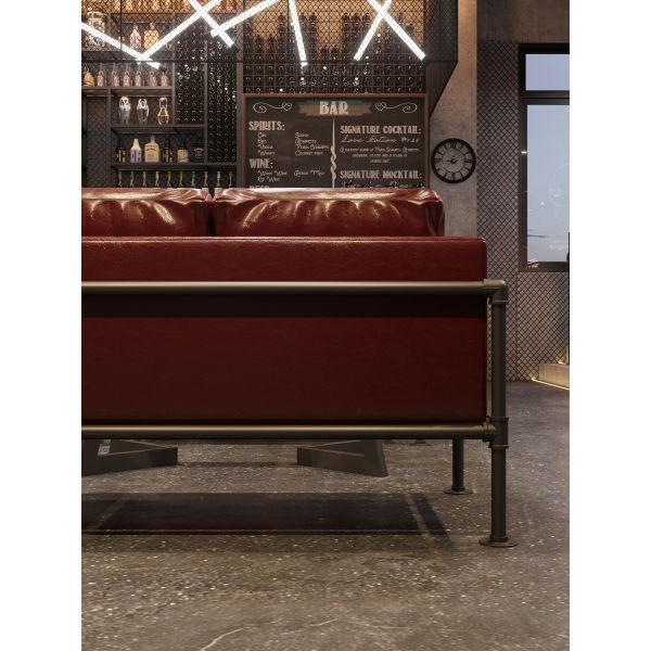 Industrial Style Metal Bar Sofa Booth Table Milk Tea Shop Barbecue Shop Cafe Chair