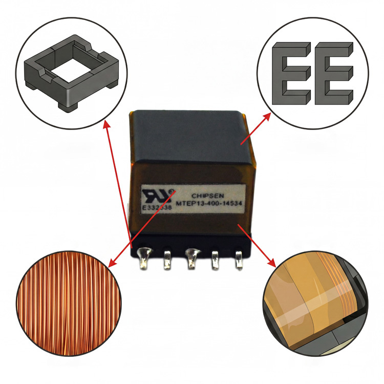 EP13 12V 24V High Frequency SMPS Transformer For Power Supply Telecom And Medical Equipment