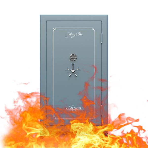 Steel Fireproof Lock Heavy Gun Safe Box Anti Theft Dark blue & OEM YB/GS-180