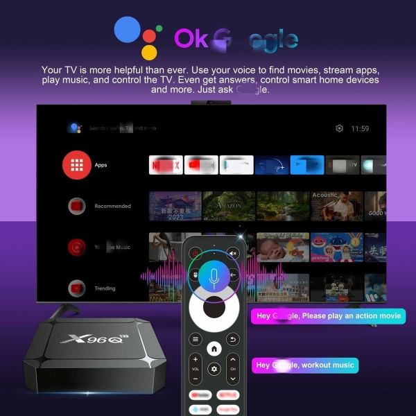 4K Ultra High Definition Android 10.0 TV Box 4GB RAM 64GB Storage With Allwinner H313 Chip