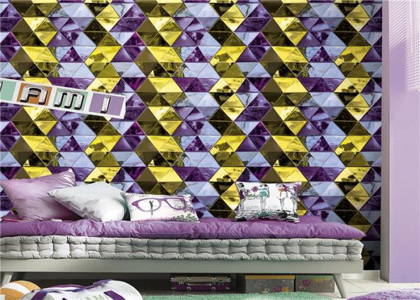 Modern Geometric Wallpaper Washable Diamond Pattern For Lounge Room