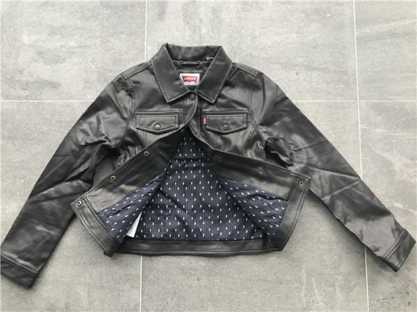 Button Through Ladies PVC Jacket , Pleather Dark Brown Jacket LEDO1739