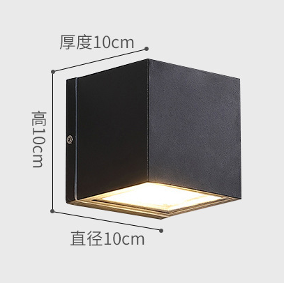 500lm Iron Aluminum 2 Face Glowing 2*3w/2*6w LED Wall Lamp Ideal for Indoor and Outdoor