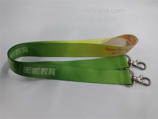 Two Ends Open Lanyards, Open Double-Ended full color lanyard with rivet seal