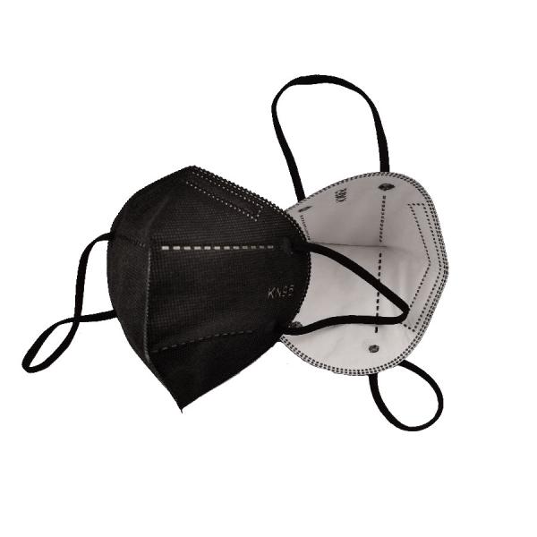 Black Disposable Medical Face Mask , Earloop Disposable KN95 Mask
