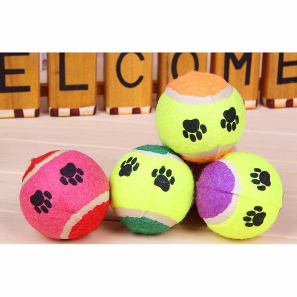6CM natural rubber short pile plush light Dog tennis Chewing toy