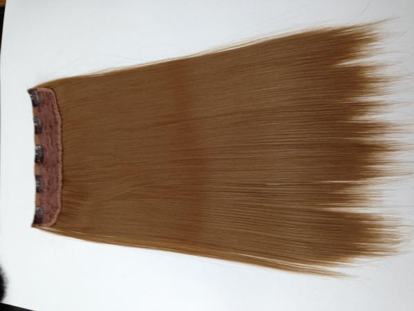 Silky Straight Long Synthetic Hair Extensions For Black Women With Clip