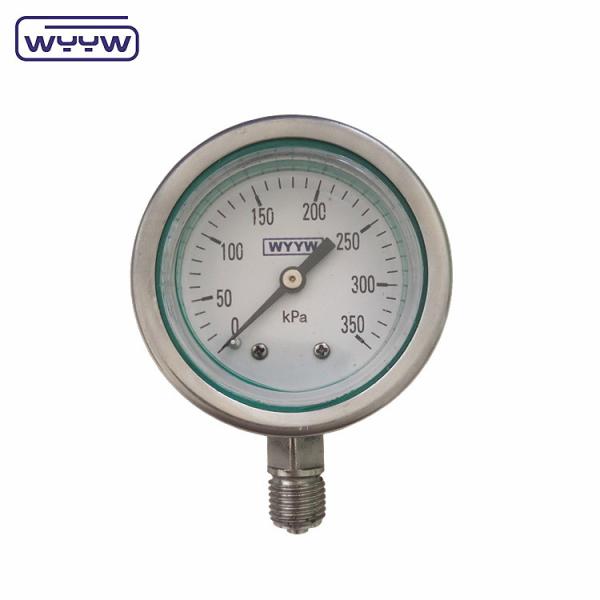 2.5 Manômetro de alta pressão de aço inoxidável de fundo de óleo