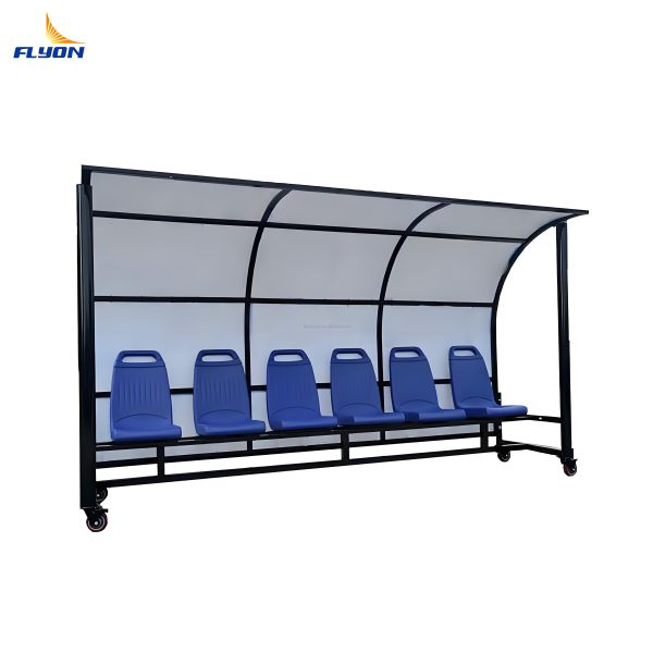Aluminum Portable Substitute Bench UV Protection Eco Friendly For Soccer Stadium Team Shelter