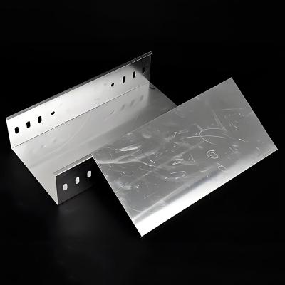 3m Length 50mm Width Silver Slotted Trough Type Cable Tray For Cable Management And Organization