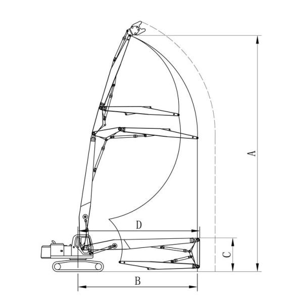 Рука KOMATSU экскаватора PC450 длинная