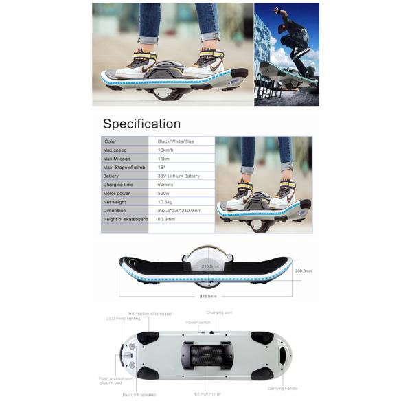 Mini Portable One Wheel Electric Unicycle 16KM Range Per Charging