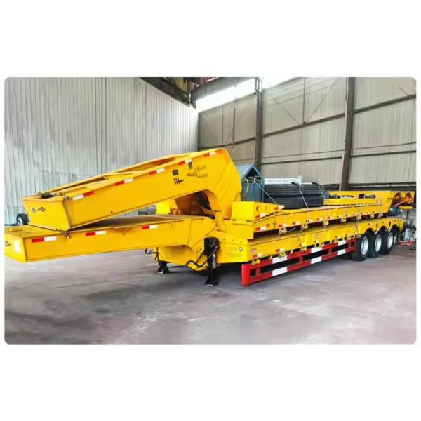 High Tensile Steel 3 Axles 80 Ton Detachable Gooseneck Lowboy Trailer
